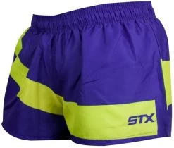 STX Women's Lacrosse Shorts - Purple/Lime -Hockey Shop 098805426613