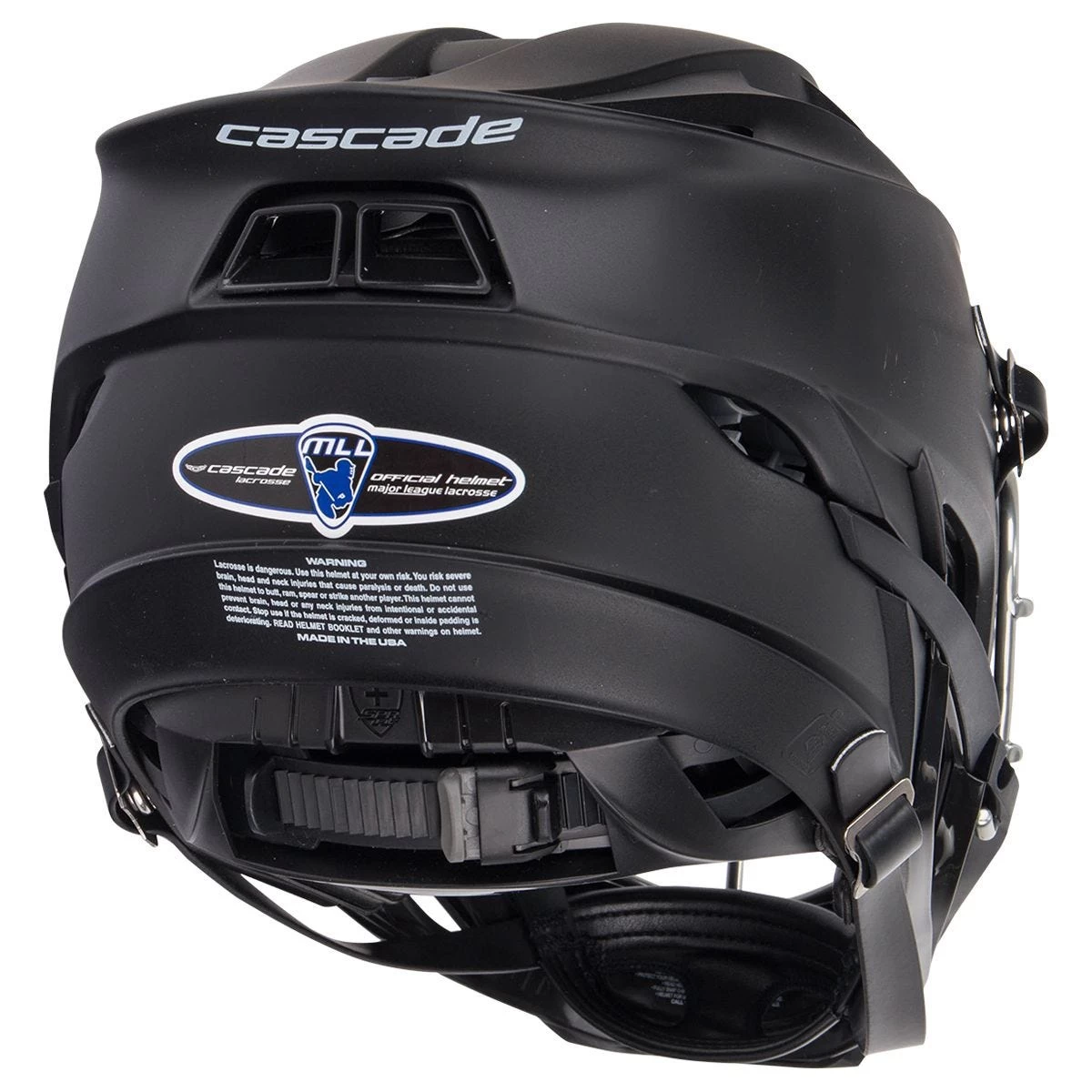 Cascade S Youth Matte Black Lacrosse Helmet Chrome Cage 6 Cascade S Youth Matte Black Lacrosse Helmet Chrome Cage - Image 4