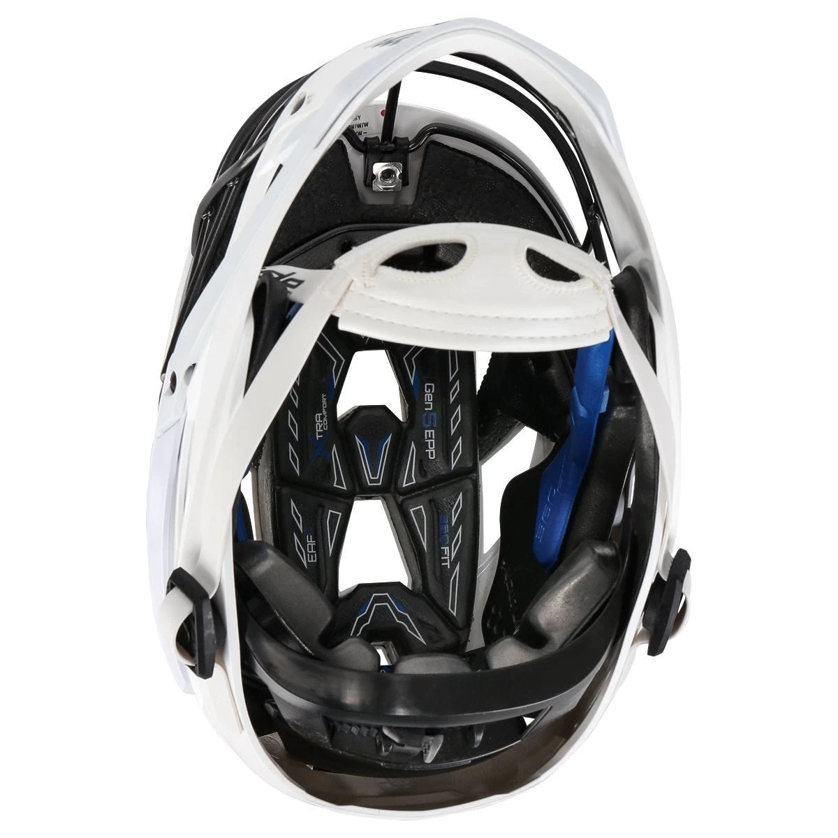 Cascade XRS Youth White Lacrosse Helmet Black Cage 8 Cascade XRS Youth White Lacrosse Helmet Black Cage - Image 6