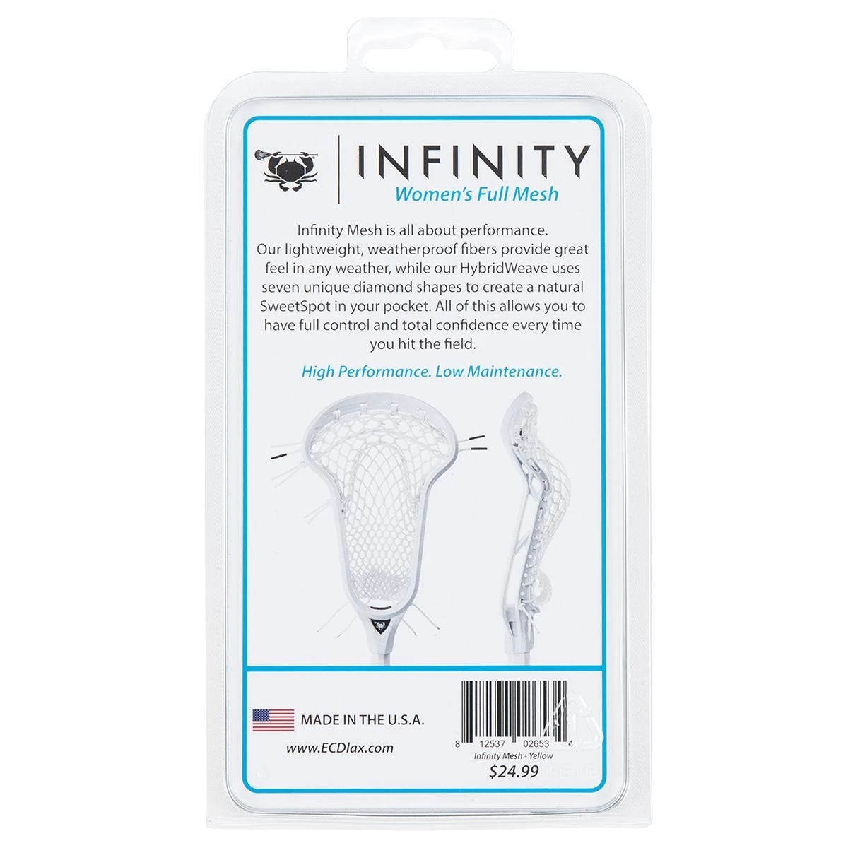 ECD Lacrosse Infinity Women's Mesh 4 ECD Lacrosse Infinity Women's Mesh - Image 2