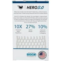 ECD Lacrosse Hero 3.0 Semi-Soft Striker Mesh 17 ECD Lacrosse Hero 3.0 Semi-Soft Striker Mesh -Hockey Shop ecdla lacrosse stringing accessories semi soft hero3 0 stkr inset4